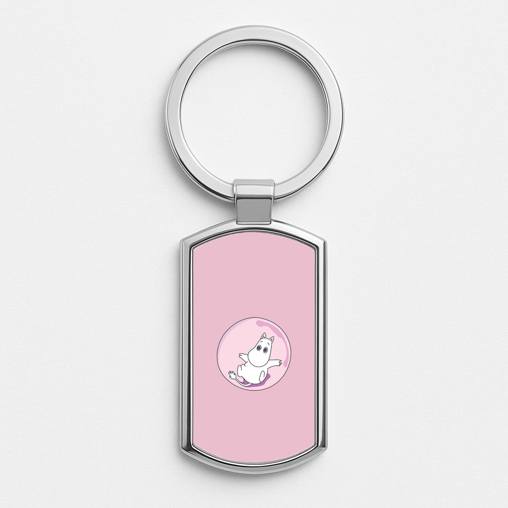 Moomin In A Pink Bubble  Luxury Keyring