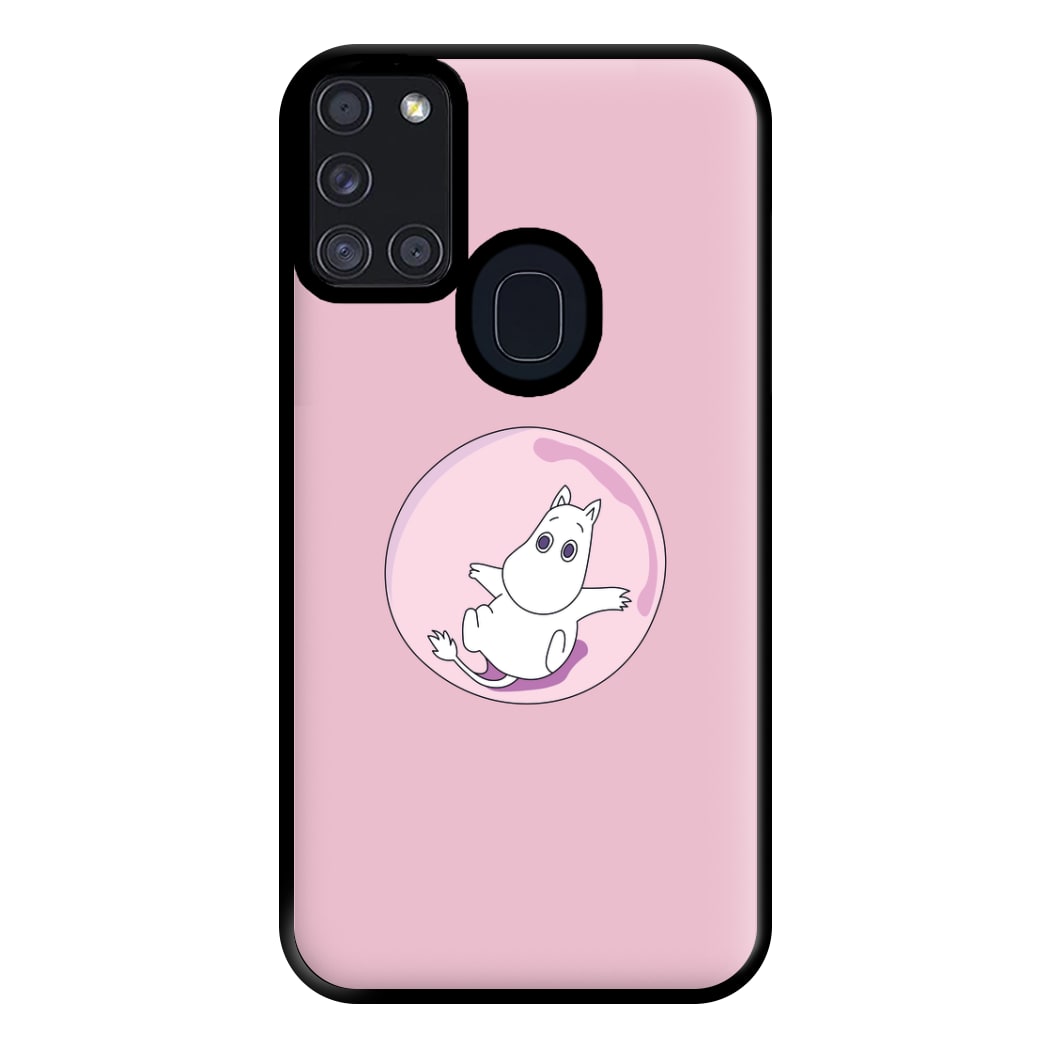 Moomin In A Pink Bubble  Phone Case for Galaxy A21s