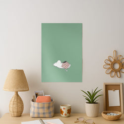 Moom On Grass Art Print