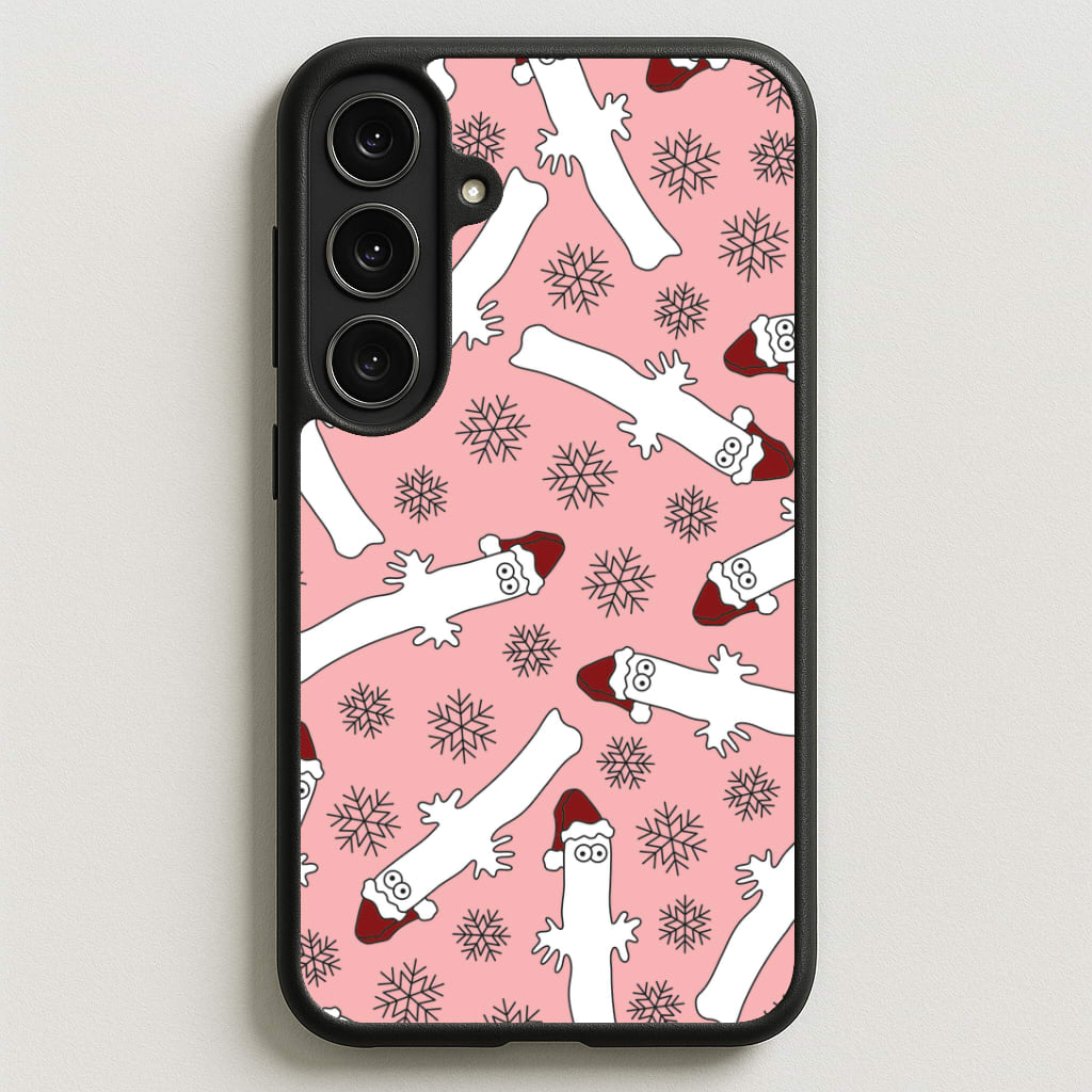 Wiggly Moom Xmas Hat Pattern Phone Case for Galaxy S25FE