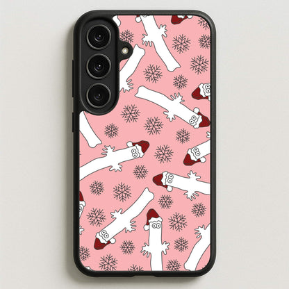 Wiggly Moom Xmas Hat Pattern Phone Case for Galaxy S25FE