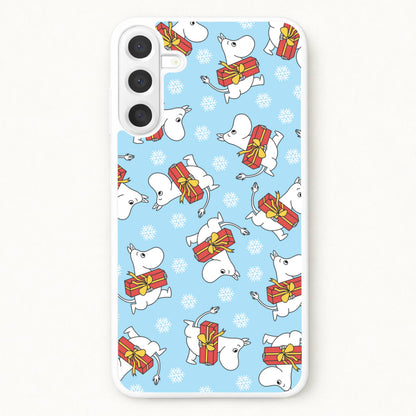 Present And Snowflakes Moom Pattern Phone Case for Galaxy A57