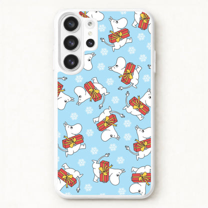 Present And Snowflakes Moom Pattern Phone Case for Galaxy S26 Ultra
