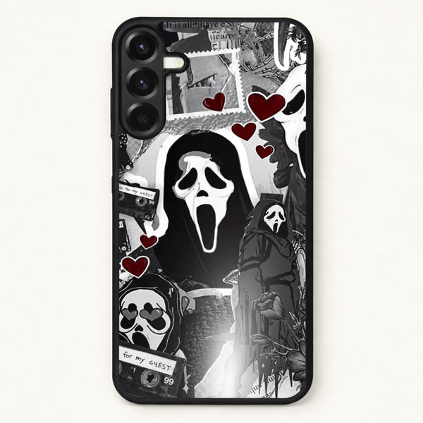 Monochrome Scream Collage Phone Case - Galaxy A17 / Standard