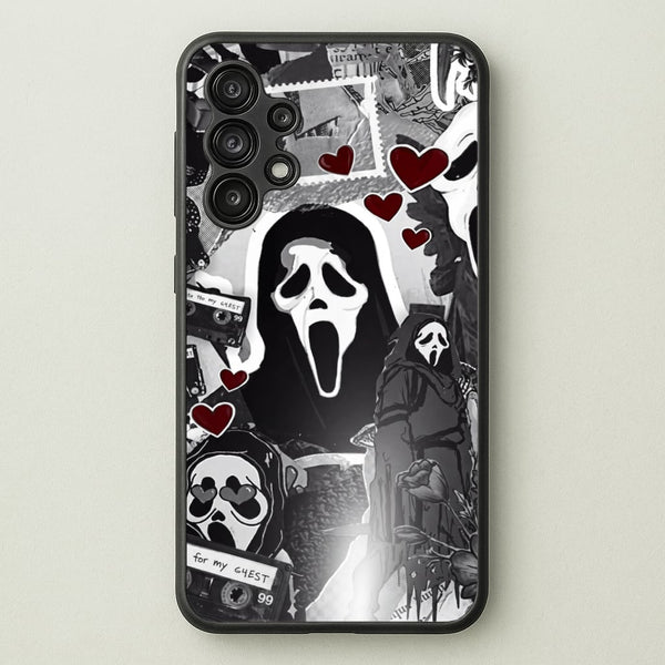 Monochrome Scream Collage Phone Case - Galaxy A13 / Standard