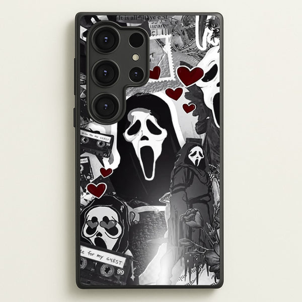 Monochrome Scream Collage Phone Case - Galaxy S25 Ultra / Standard
