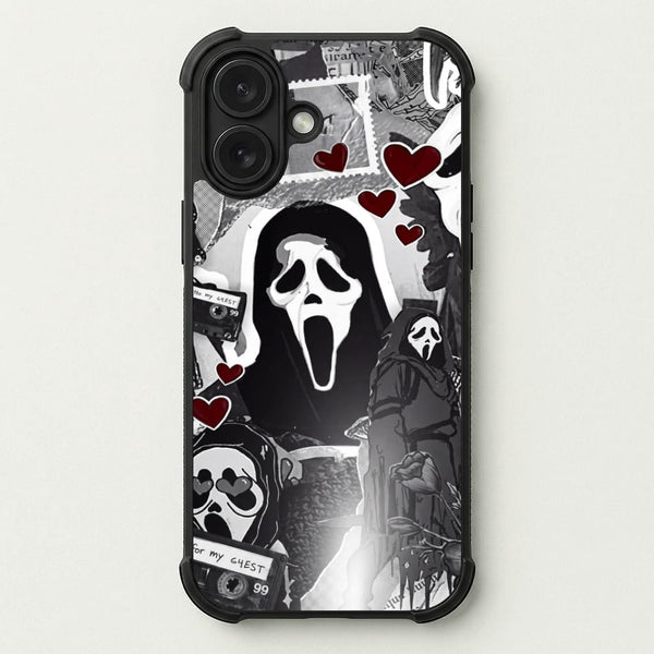 Monochrome Scream Collage Phone Case — Bumper case