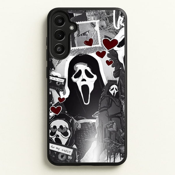 Monochrome Scream Collage Phone Case - Galaxy A34 / Standard