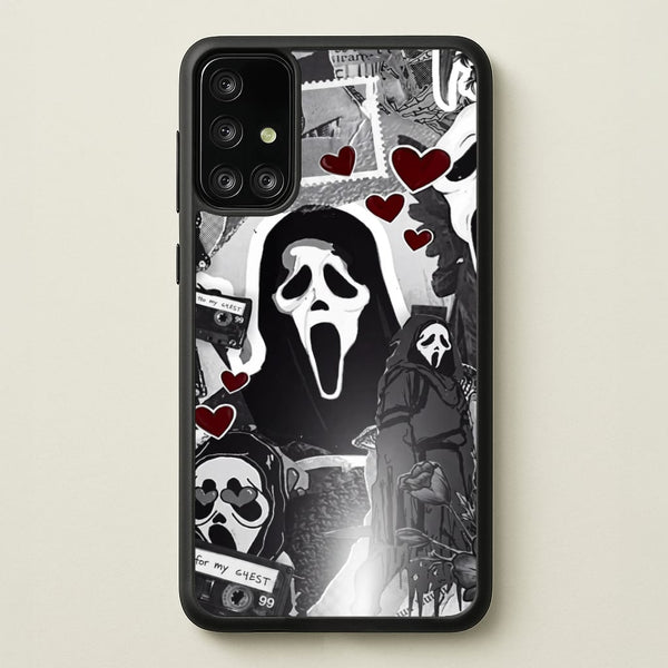 Monochrome Scream Collage Phone Case - Galaxy A71 / Standard