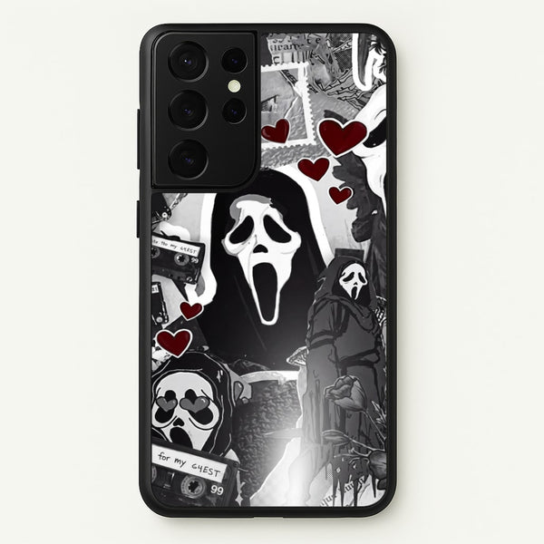Monochrome Scream Collage Phone Case - Galaxy S21 Ultra / Standard