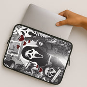 Monochrome Scream Collage Laptop Sleeve 2