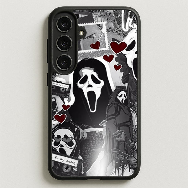 Monochrome Scream Collage Phone Case - Galaxy S25FE / Standard