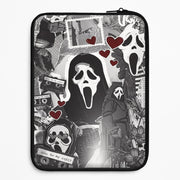 Monochrome Scream Collage Laptop Sleeve 1
