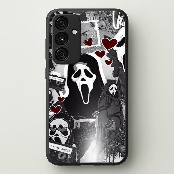 Monochrome Scream Collage Phone Case - Galaxy A55 / Standard