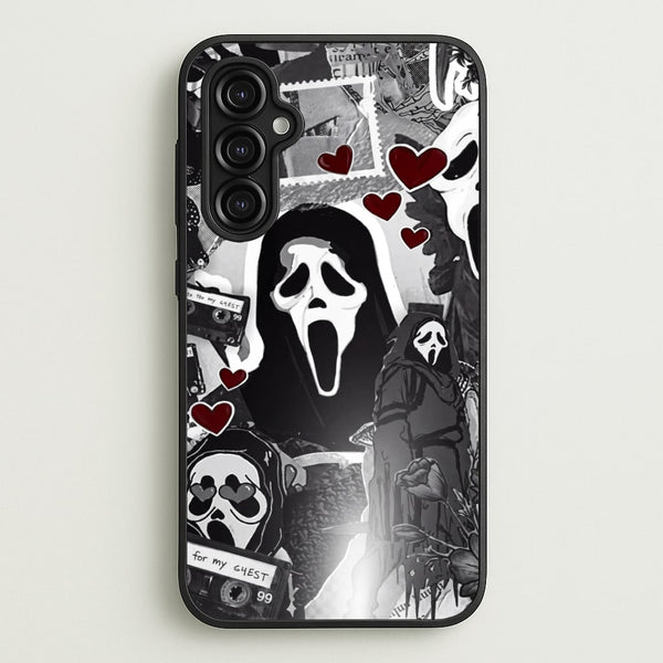 Monochrome Scream Collage Phone Case - Galaxy A14 / Standard