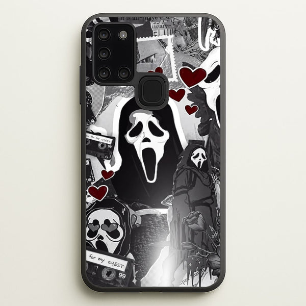 Monochrome Scream Collage Phone Case - Galaxy A21s / Standard