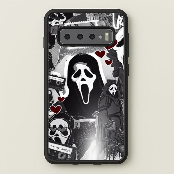 Monochrome Scream Collage Phone Case - Galaxy S10 / Standard