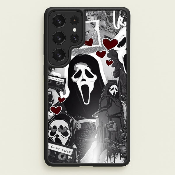 Monochrome Scream Collage Phone Case - Galaxy S23 Ultra / Standard