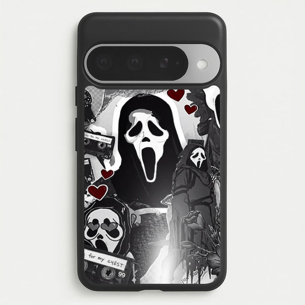 Monochrome Scream Collage Phone Case - Google Pixel 10 Pro XL / Standard