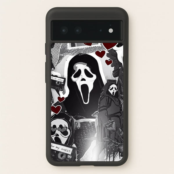 Monochrome Scream Collage Phone Case - Google Pixel 6 / Standard