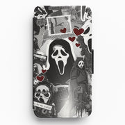 Monochrome Scream Collage Flip / Wallet Phone Case 1