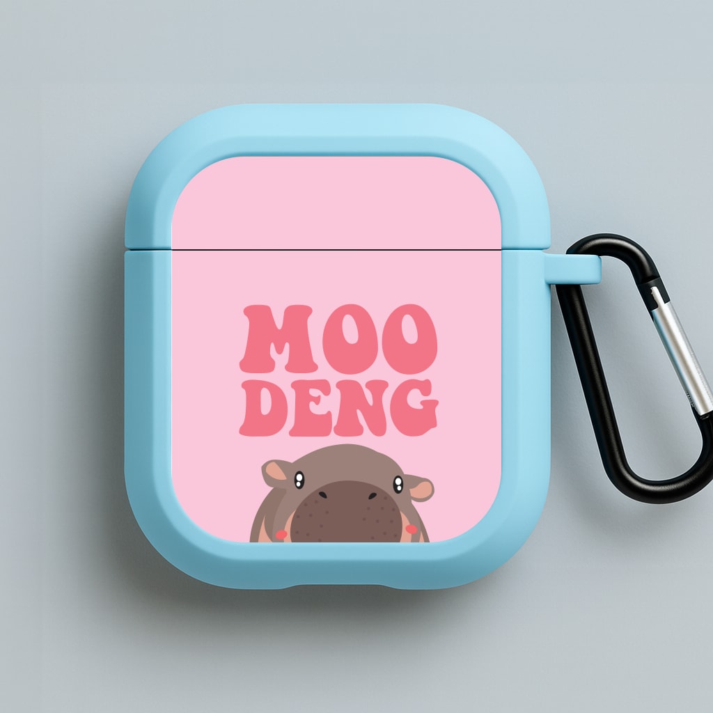 Moo Pink Blue AirPods Case