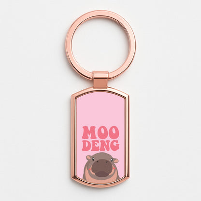 Moo Pink Rose Gold Keyring