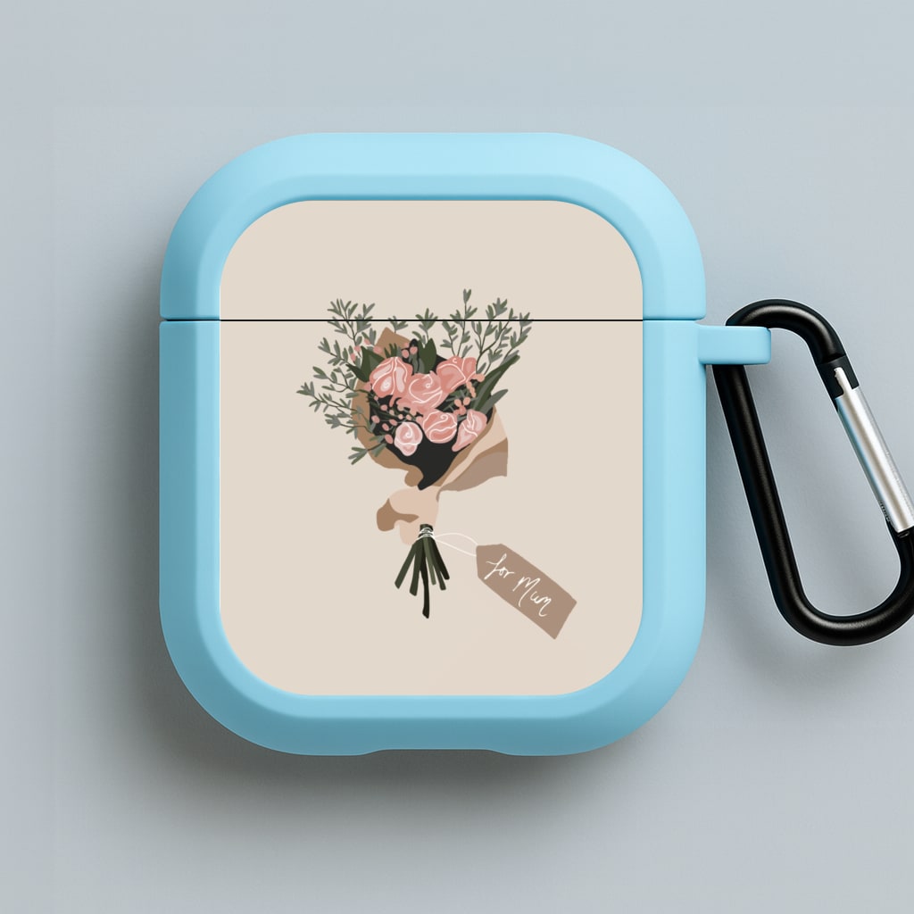 Mum Bouquet - Mother's Day Blue AirPods Case
