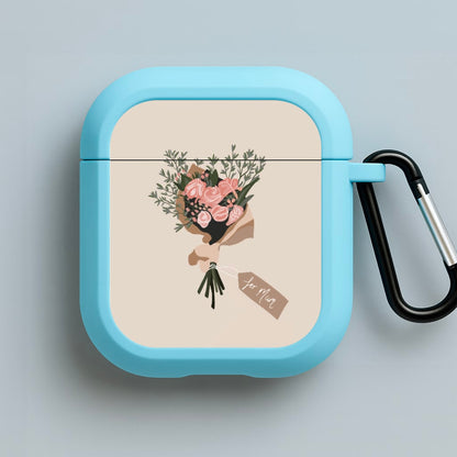 Mum Bouquet - Mother's Day Blue AirPods Case