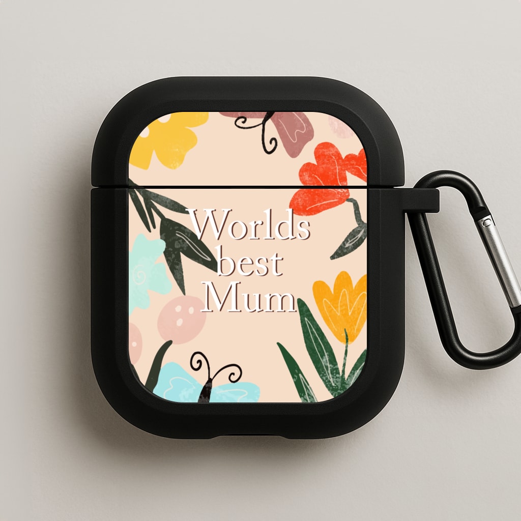Worlds Best Mum - Floral Mother's Day AirPods Case