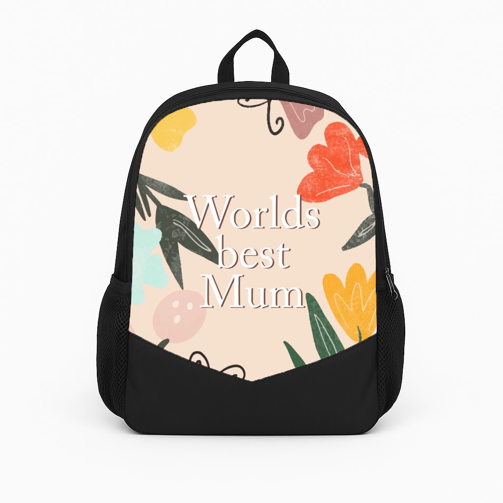 Worlds Best Mum - Floral Mother's Day Backpack
