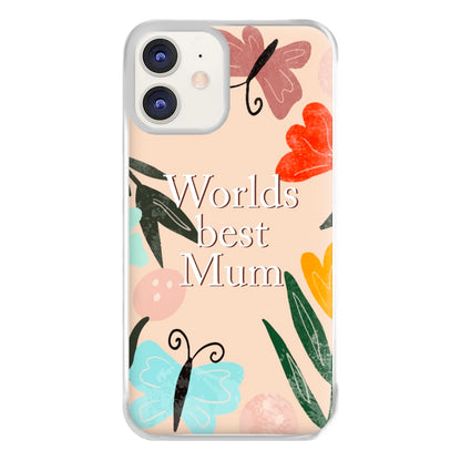 Worlds Best Mum - Floral Mother's Day Phone Case for iPhone 11