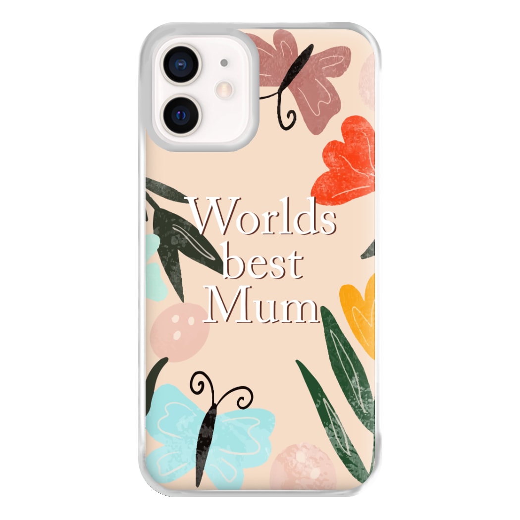 Worlds Best Mum - Floral Mother's Day Phone Case for iPhone 12 Mini