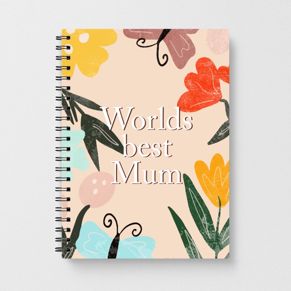 Worlds Best Mum - Floral Mother's Day Notebook