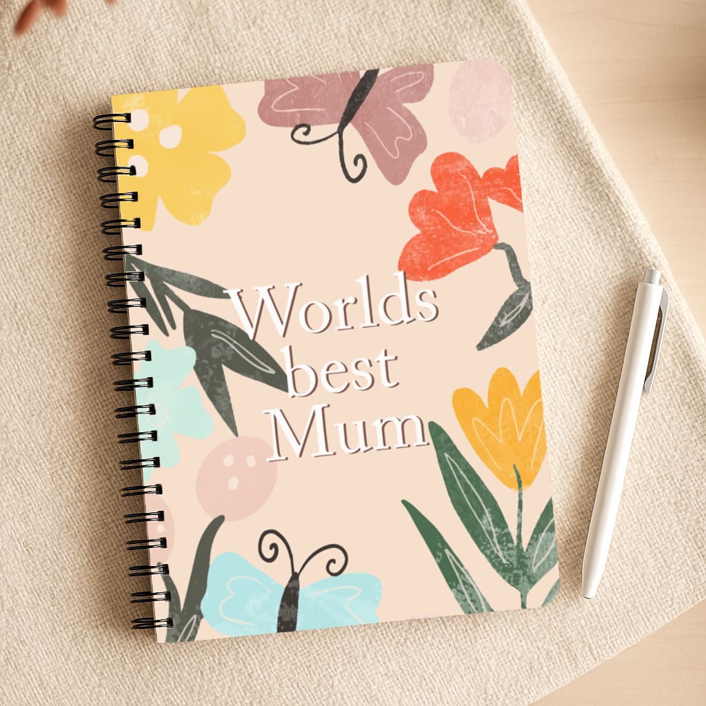 Worlds Best Mum - Floral Mother's Day Notepad