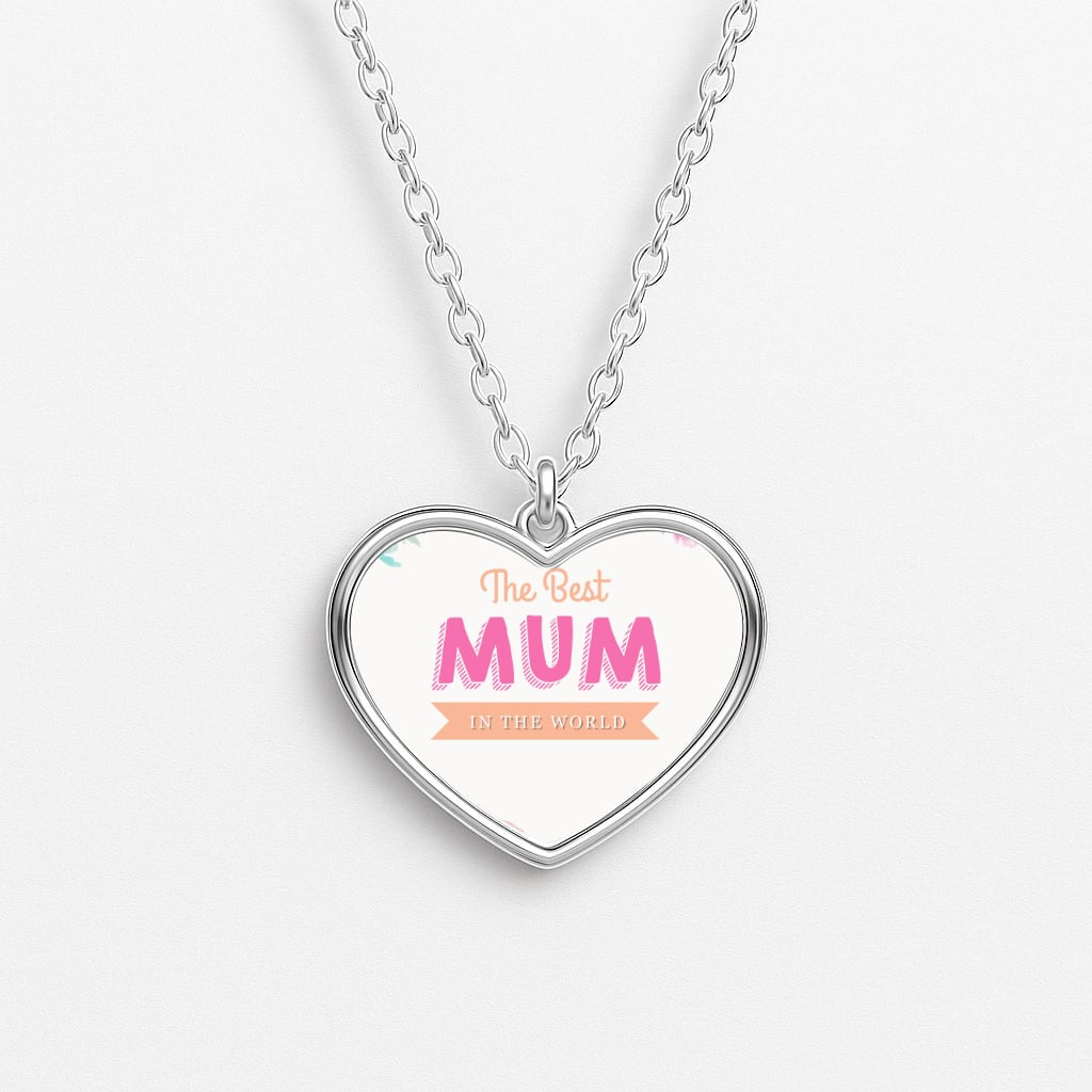 Best Mum In The World Heart Necklace