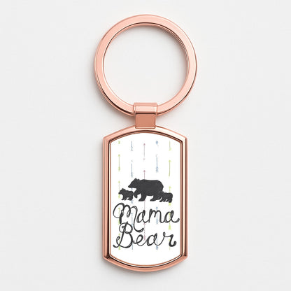 Mama Bear Rose Gold Keyring