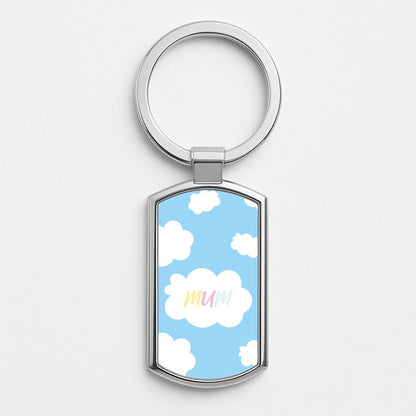 Clouds - Mothers Day Silver Keyring
