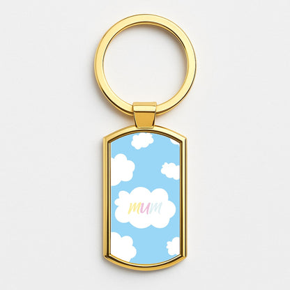 Clouds - Mothers Day Gold Keyring