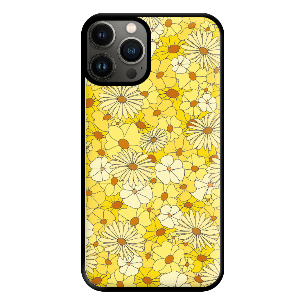 Yellow Flower Pattern - Mothers Day Phone Case for iPhone 13 Pro Max