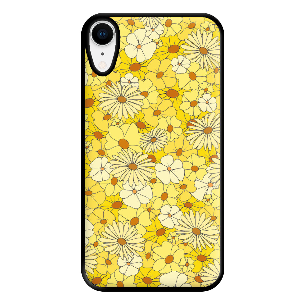 Yellow Flower Pattern - Mothers Day Phone Case for iPhone XR