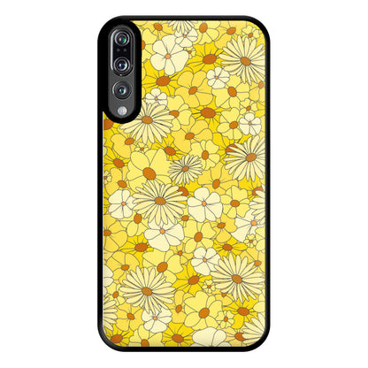 Yellow Flower Pattern - Mothers Day Phone Case for Huawei P20 Pro