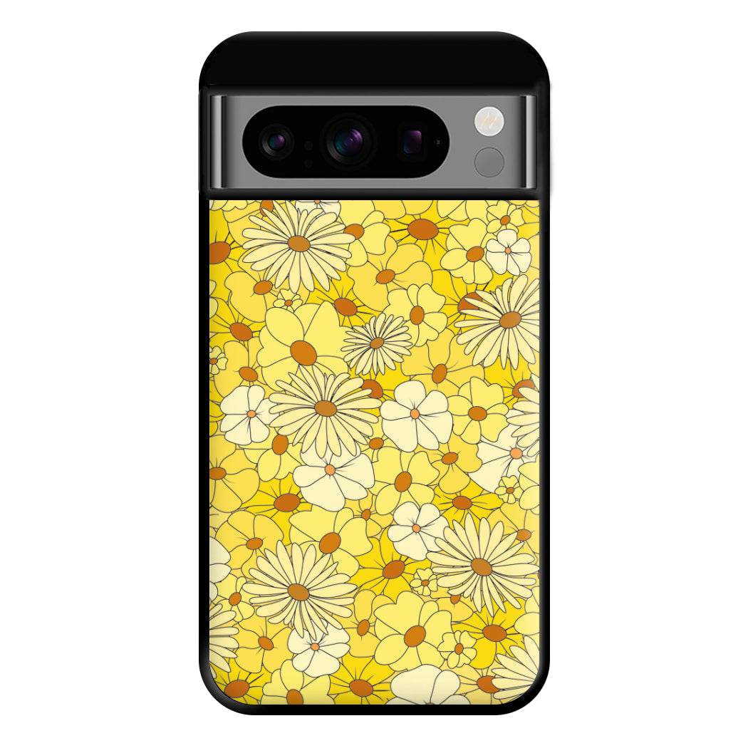 Yellow Flower Pattern - Mothers Day Phone Case for Google Pixel 8 Pro