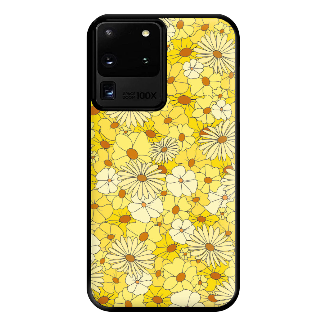 Yellow Flower Pattern - Mothers Day Phone Case for Galaxy S20 Ultra