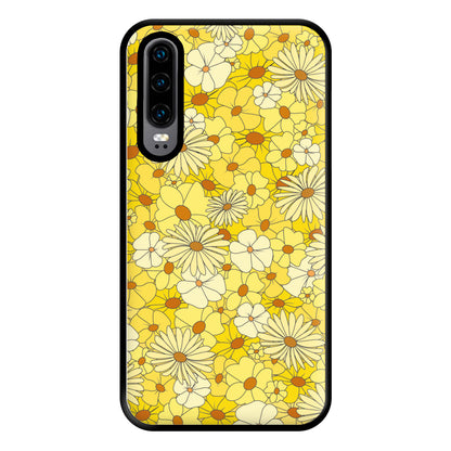 Yellow Flower Pattern - Mothers Day Phone Case for Huawei P30