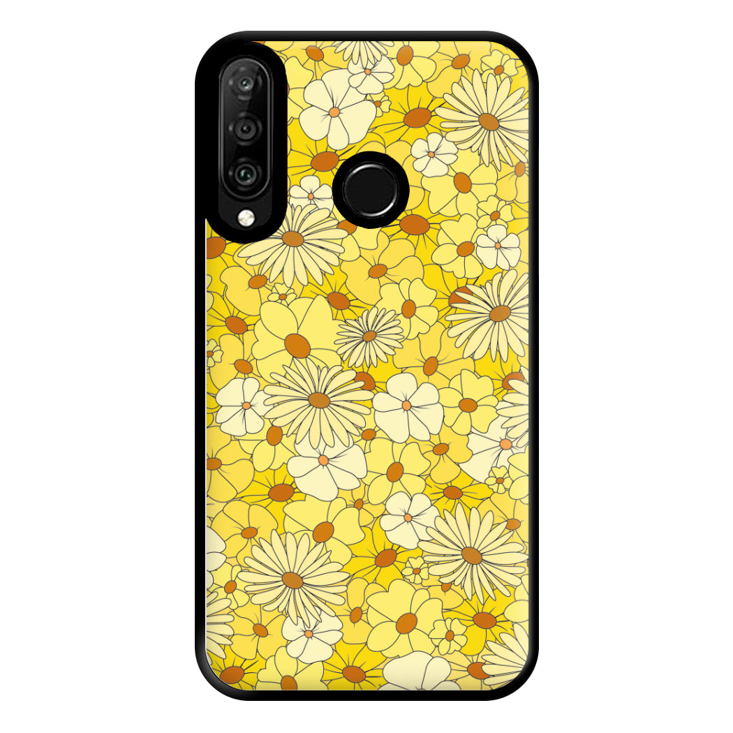 Yellow Flower Pattern - Mothers Day Phone Case for Huawei P30 Lite