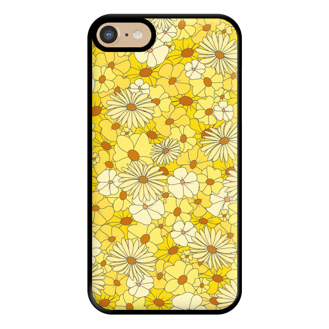 Yellow Flower Pattern - Mothers Day Phone Case for iPhone 6 / 7 / 8 / SE