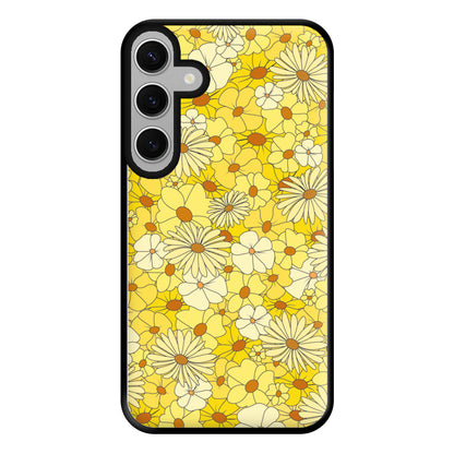 Yellow Flower Pattern - Mothers Day Phone Case for Galaxy S24FE