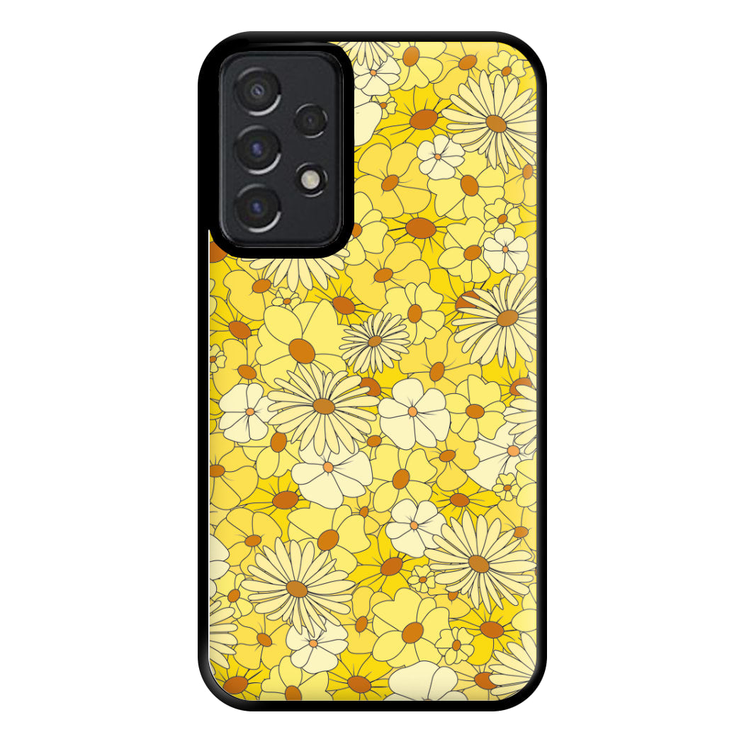 Yellow Flower Pattern - Mothers Day Phone Case for Galaxy A52 / A52s