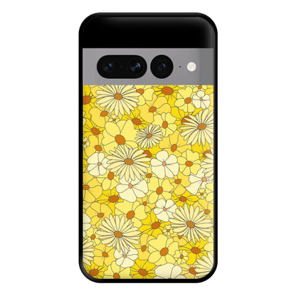 Yellow Flower Pattern - Mothers Day Phone Case for Google Pixel 7 Pro